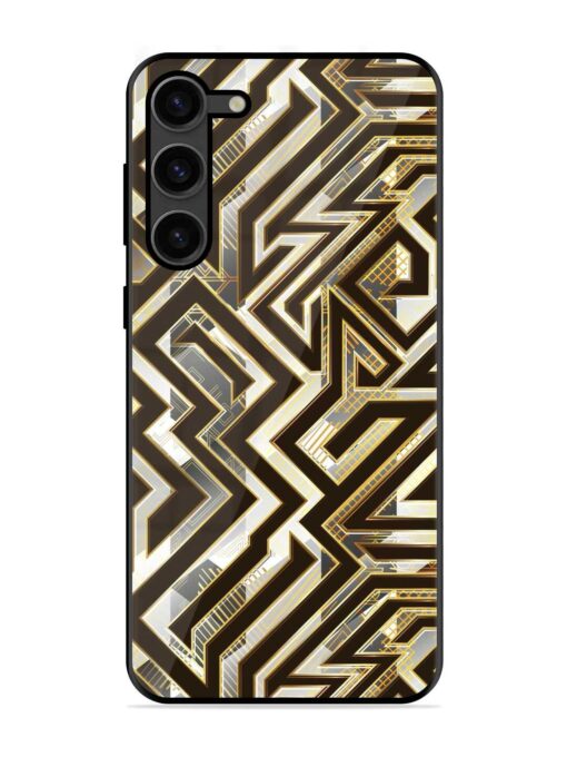 Technology Geometric Seamless Glossy Metal Phone Cover for Samsung Galaxy S23 Plus (5G) Zapvi