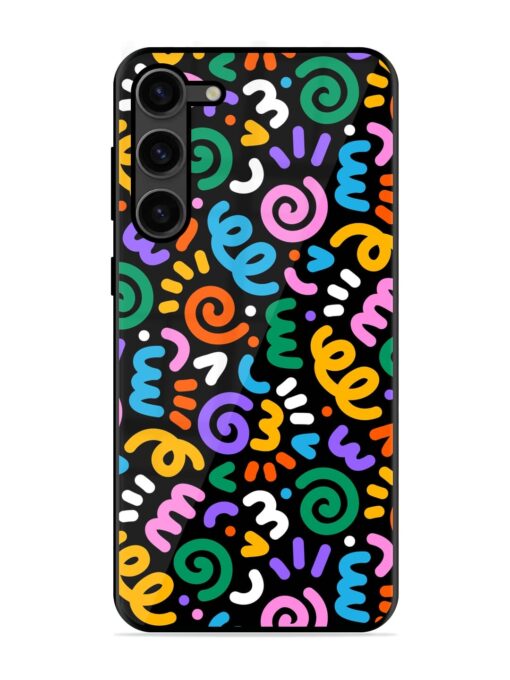 Colorful Seamless Vector Glossy Metal Phone Cover for Samsung Galaxy S23 Plus (5G) Zapvi