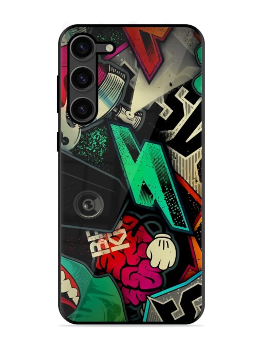 Graffiti Art Glossy Metal Phone Cover for Samsung Galaxy S23 Plus (5G) Zapvi