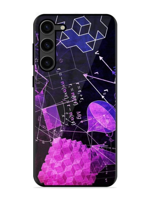 Math Physics Formula Art Glossy Metal Phone Cover for Samsung Galaxy S23 Plus (5G) Zapvi