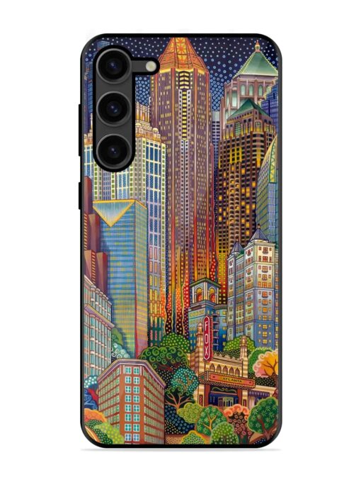 Cityscapes Art Glossy Metal Phone Cover for Samsung Galaxy S23 Plus (5G) Zapvi