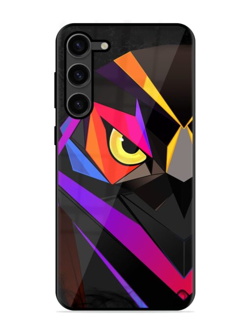 Wpap Owl Glossy Metal Phone Cover for Samsung Galaxy S23 Plus (5G) Zapvi