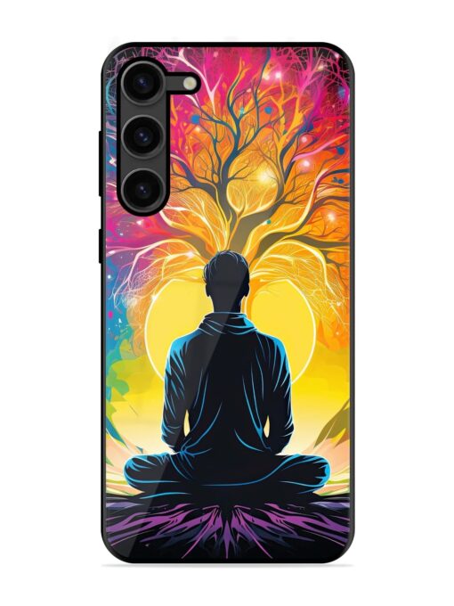 Mind Colourful Glossy Metal Phone Cover for Samsung Galaxy S23 Plus (5G) Zapvi