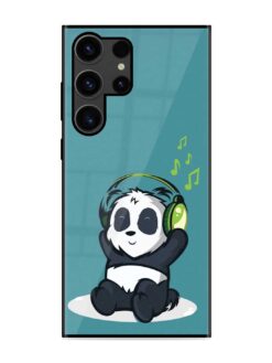 Music Panda Glossy Metal Phone Cover for Samsung Galaxy S23 Ultra