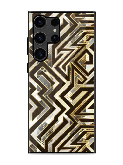 Technology Geometric Seamless Glossy Metal Phone Cover for Samsung Galaxy S23 Ultra Zapvi