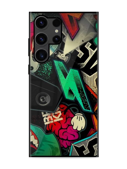 Graffiti Art Glossy Metal Phone Cover for Samsung Galaxy S23 Ultra Zapvi