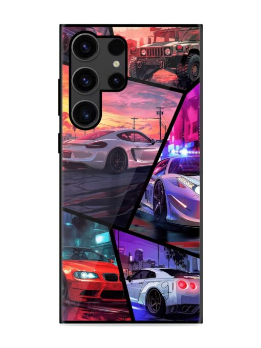 Ride In Pixels Glossy Metal Phone Cover for Samsung Galaxy S23 Ultra Zapvi