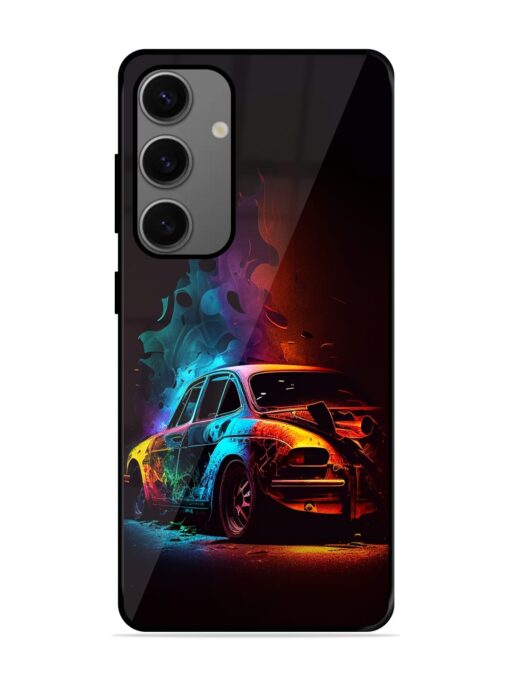 High Classic Car Art Glossy Metal Phone Cover for Samsung Galaxy S24 (5G) Zapvi