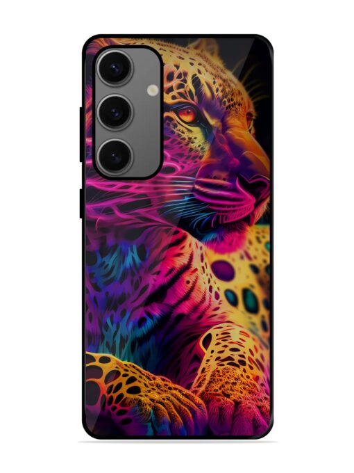 Leopard Art Glossy Metal Phone Cover for Samsung Galaxy S24 (5G) Zapvi