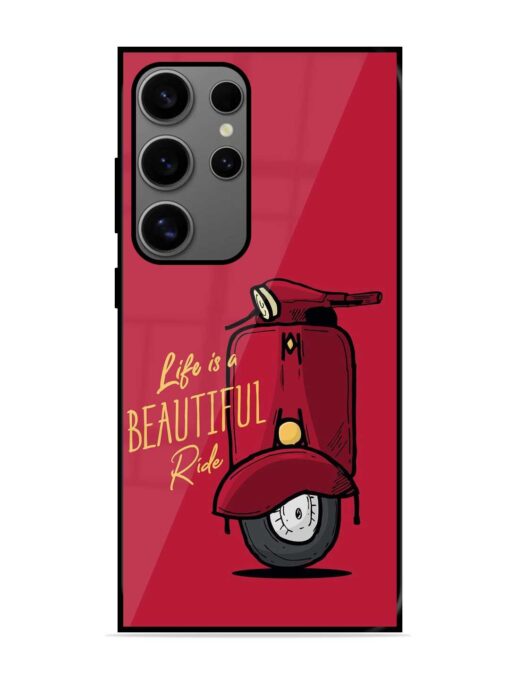 Life Is Beautiful Rides Glossy Metal Phone Cover for Samsung Galaxy S24 Ultra (5G) Zapvi