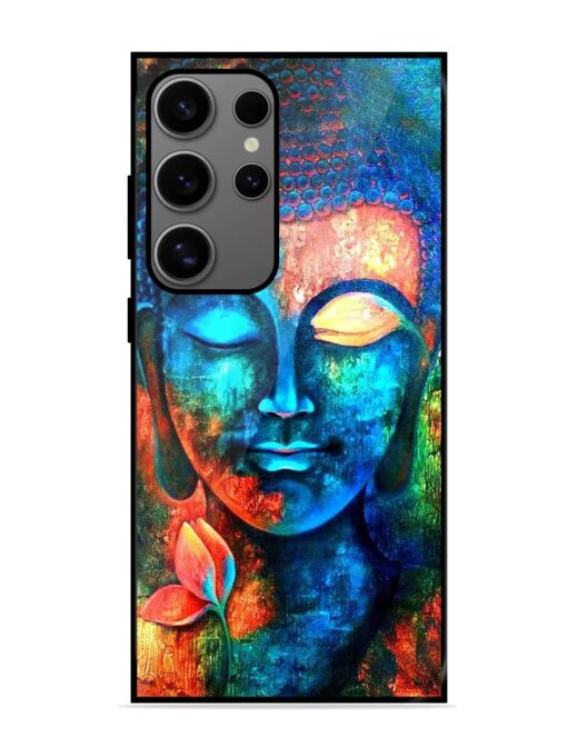 Buddha Painting Glossy Metal Phone Cover for Samsung Galaxy S24 Ultra (5G) Zapvi