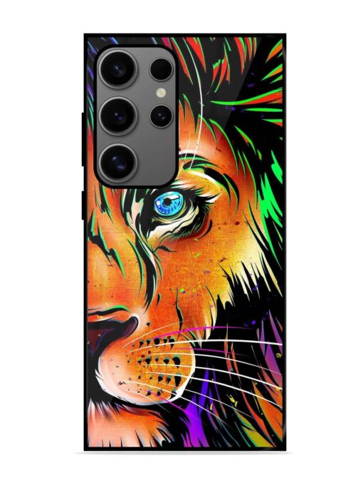 Colorful Lion Design Glossy Metal TPU Phone Cover for Samsung Galaxy S24 Ultra (5G) Zapvi