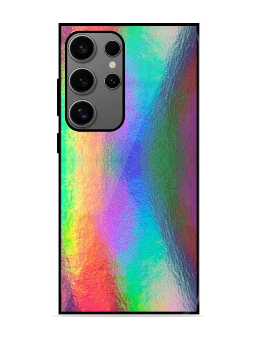 Colorful Holographic Background Glossy Metal TPU Phone Cover for Samsung Galaxy S24 Ultra (5G) Zapvi