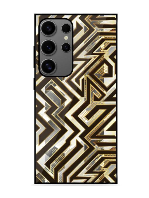 Technology Geometric Seamless Glossy Metal Phone Cover for Samsung Galaxy S24 Ultra (5G) Zapvi