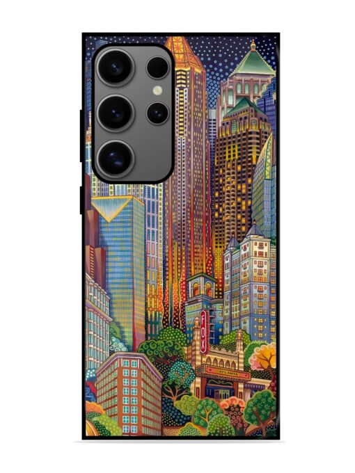 Cityscapes Art Glossy Metal Phone Cover for Samsung Galaxy S24 Ultra (5G) Zapvi