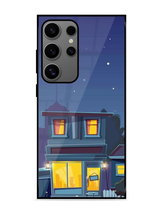 Vector Night House Glossy Metal Phone Cover for Samsung Galaxy S24 Ultra (5G) Zapvi