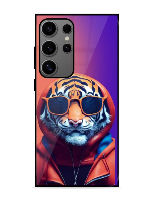 Tiger Animation Glossy Metal Phone Cover for Samsung Galaxy S24 Ultra (5G) Zapvi