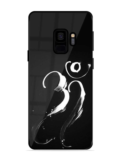 Om Logo Glossy Metal Phone Cover for Samsung Galaxy S9 Zapvi