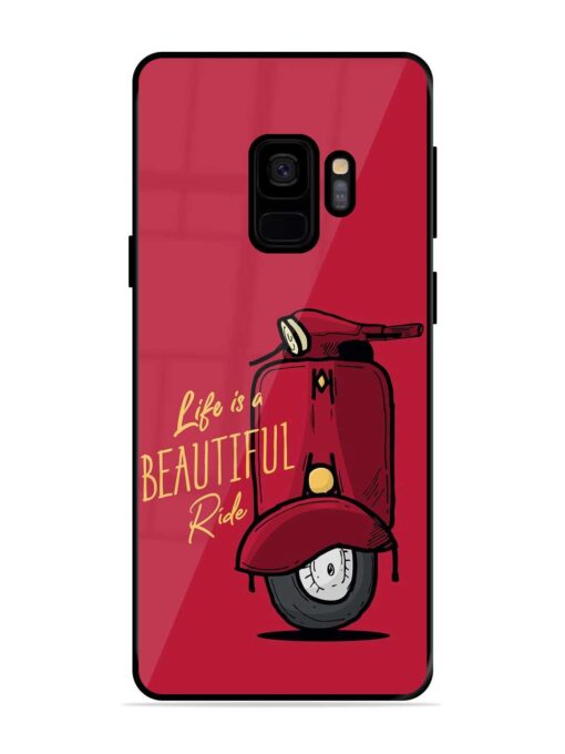 Life Is Beautiful Rides Glossy Metal Phone Cover for Samsung Galaxy S9