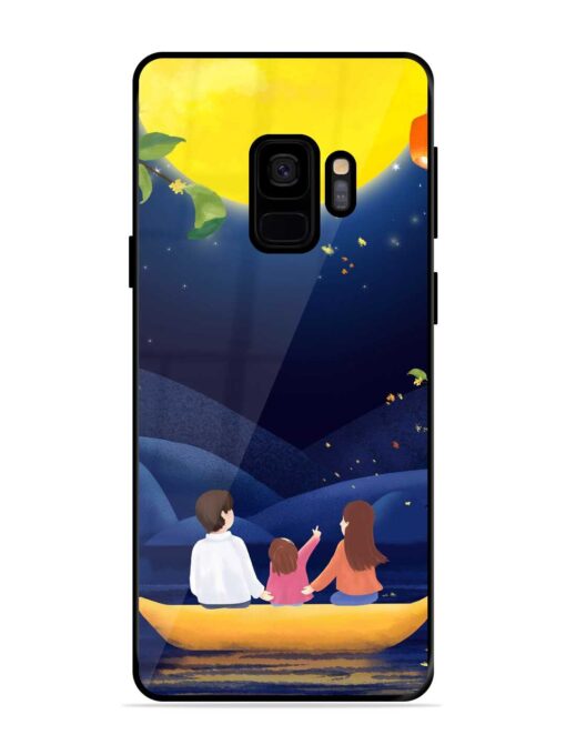 Happy Family And Beautiful View Glossy Metal Phone Cover for Samsung Galaxy S9 Zapvi