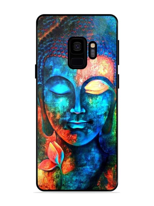 Buddha Painting Glossy Metal Phone Cover for Samsung Galaxy S9 Zapvi