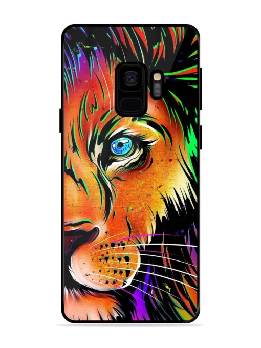 Colorful Lion Design Glossy Metal TPU Phone Cover for Samsung Galaxy S9 Zapvi