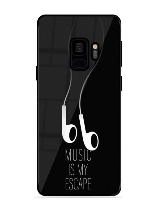 Music Is My Escape Glossy Metal Phone Cover for Samsung Galaxy S9 Zapvi