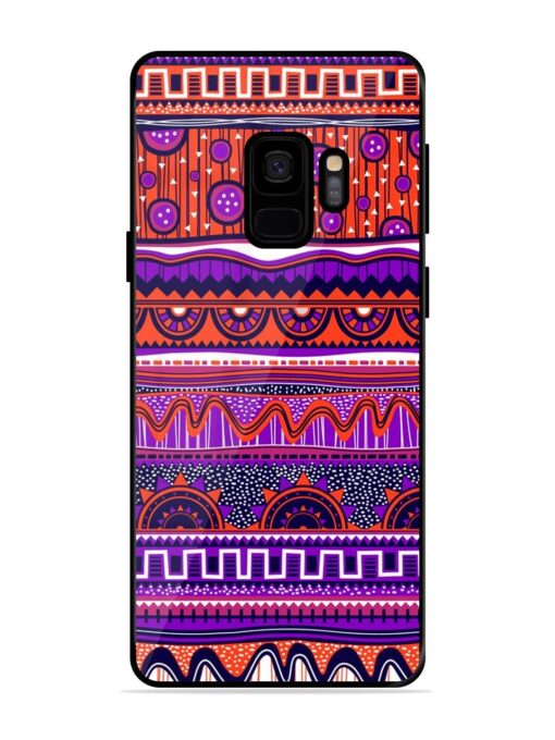 Ethnic Seamless Pattern Glossy Metal TPU Phone Cover for Samsung Galaxy S9 Zapvi