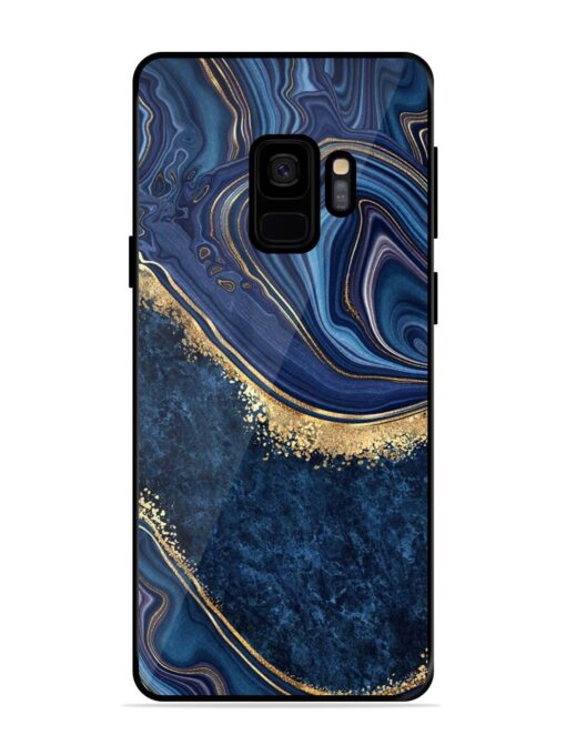 Abstract Background Blue Glossy Metal TPU Phone Cover for Samsung Galaxy S9 Zapvi