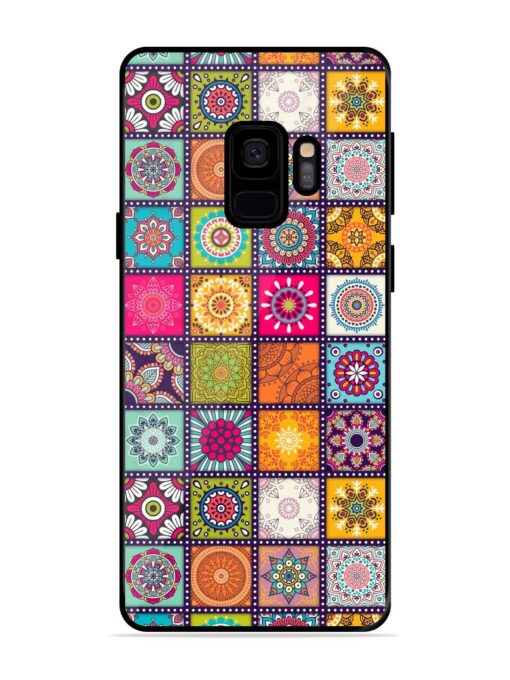 Seamless Pattern Vintage Glossy Metal Phone Cover for Samsung Galaxy S9 Zapvi