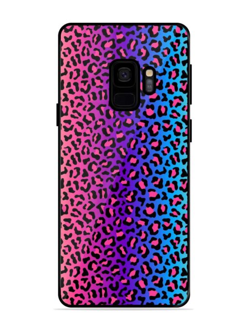 Colorful Leopard Seamless Glossy Metal Phone Cover for Samsung Galaxy S9 Zapvi