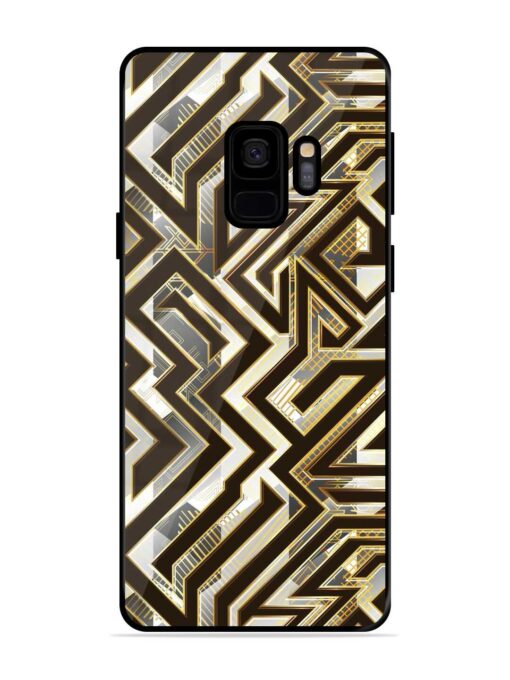 Technology Geometric Seamless Glossy Metal Phone Cover for Samsung Galaxy S9 Zapvi