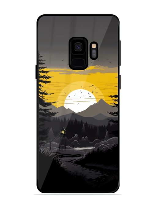 Sunset Vector Glossy Metal Phone Cover for Samsung Galaxy S9 Zapvi