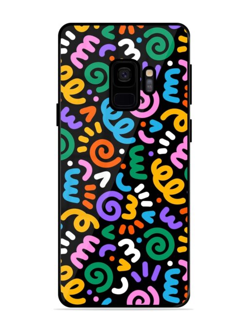 Colorful Seamless Vector Glossy Metal Phone Cover for Samsung Galaxy S9 Zapvi