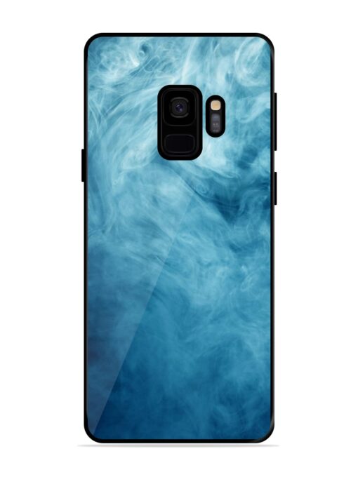 Blue Smoke Art Glossy Metal Phone Cover for Samsung Galaxy S9 Zapvi