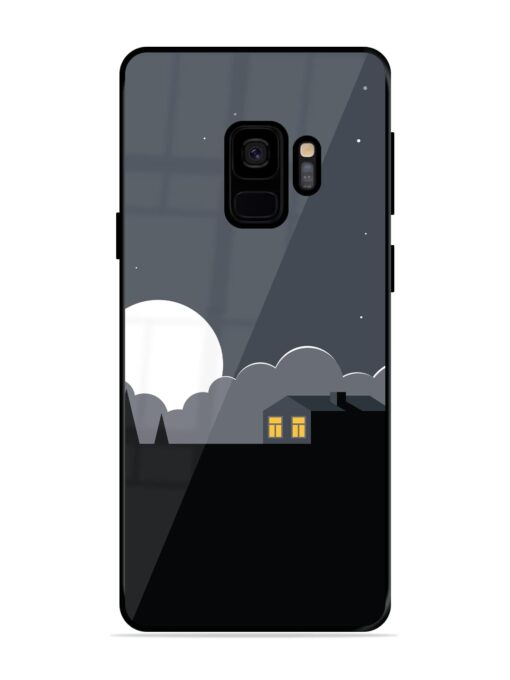 Full Moon Vector Art Glossy Metal Phone Cover for Samsung Galaxy S9 Zapvi