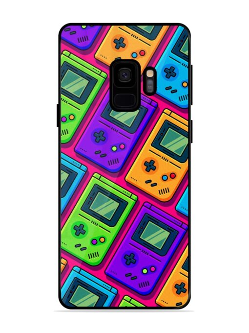 Game Seamless Pattern Glossy Metal Phone Cover for Samsung Galaxy S9 Zapvi