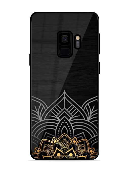 Decorative Golden Pattern Glossy Metal Phone Cover for Samsung Galaxy S9 Zapvi