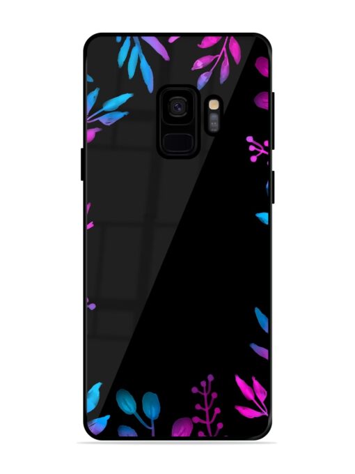 Flower Pattern Watercolor Glossy Metal Phone Cover for Samsung Galaxy S9 Zapvi