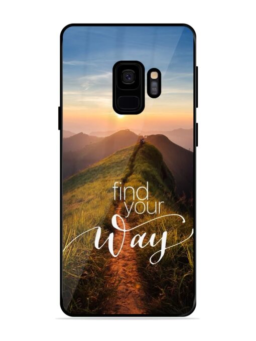 Find Your Way Glossy Metal Phone Cover for Samsung Galaxy S9 Zapvi