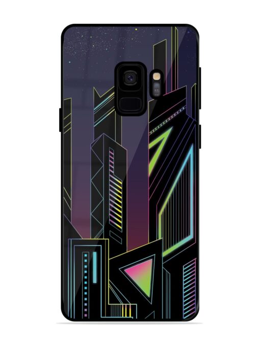 Neon Dreamscape Glossy Metal Phone Cover for Samsung Galaxy S9 Zapvi