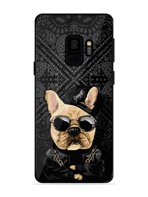 Gangsta Cool Sunmetales Dog Glossy Metal Phone Cover for Samsung Galaxy S9 Zapvi