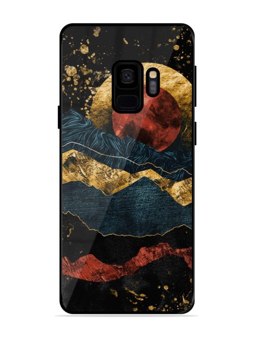 Gold Painting View Glossy Metal Phone Cover for Samsung Galaxy S9 Zapvi