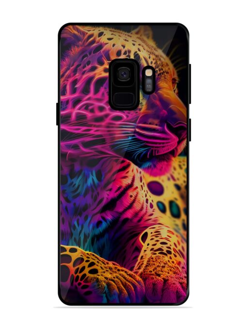 Leopard Art Glossy Metal Phone Cover for Samsung Galaxy S9