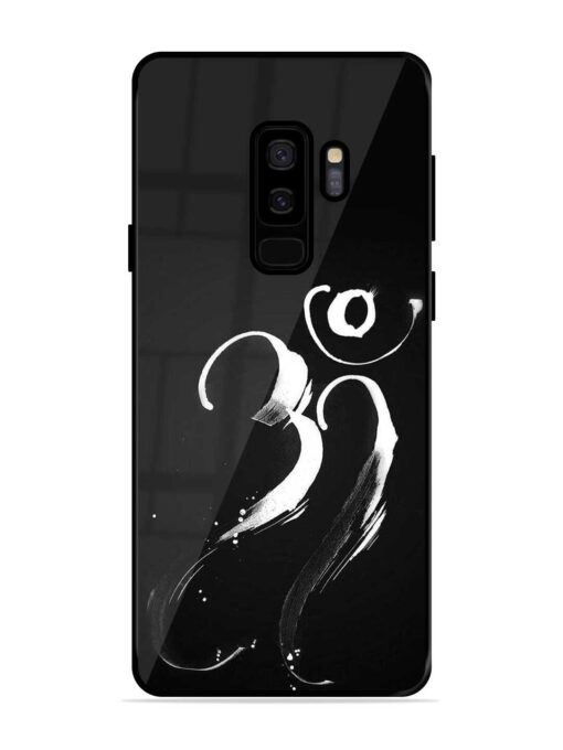 Om Logo Glossy Metal Phone Cover for Samsung Galaxy S9 Plus Zapvi