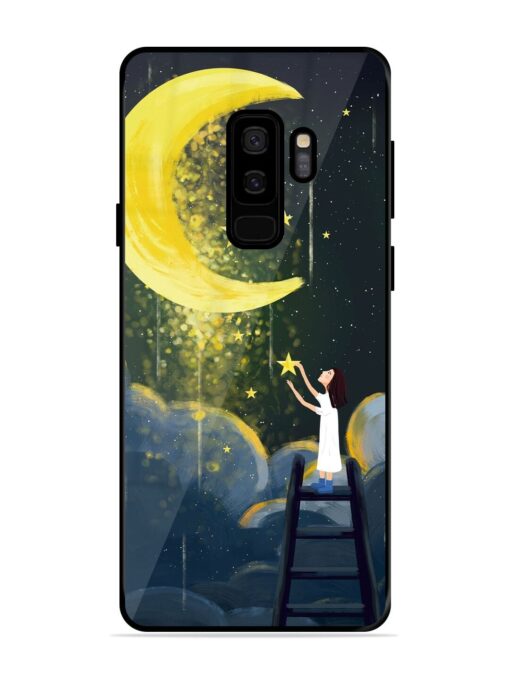 Moonlight Healing Night Illustration Glossy Metal TPU Phone Cover for Samsung Galaxy S9 Plus Zapvi