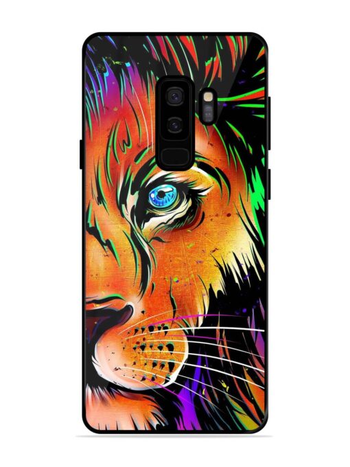 Colorful Lion Design Glossy Metal TPU Phone Cover for Samsung Galaxy S9 Plus Zapvi