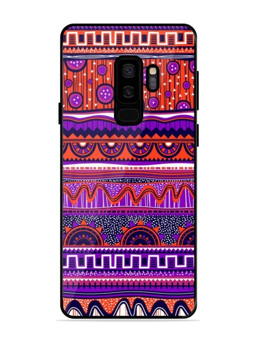 Ethnic Seamless Pattern Glossy Metal TPU Phone Cover for Samsung Galaxy S9 Plus Zapvi