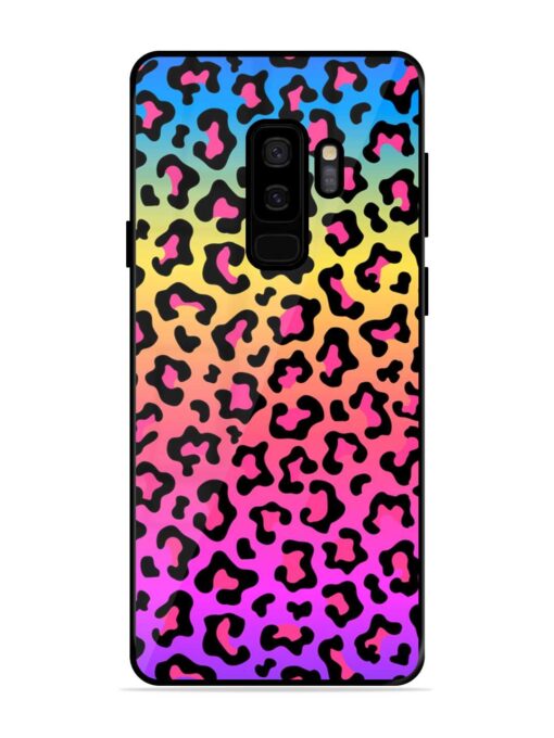 Neon Rainbow Colored Glossy Metal Phone Cover for Samsung Galaxy S9 Plus Zapvi