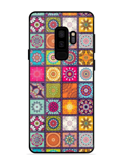 Seamless Pattern Vintage Glossy Metal Phone Cover for Samsung Galaxy S9 Plus Zapvi